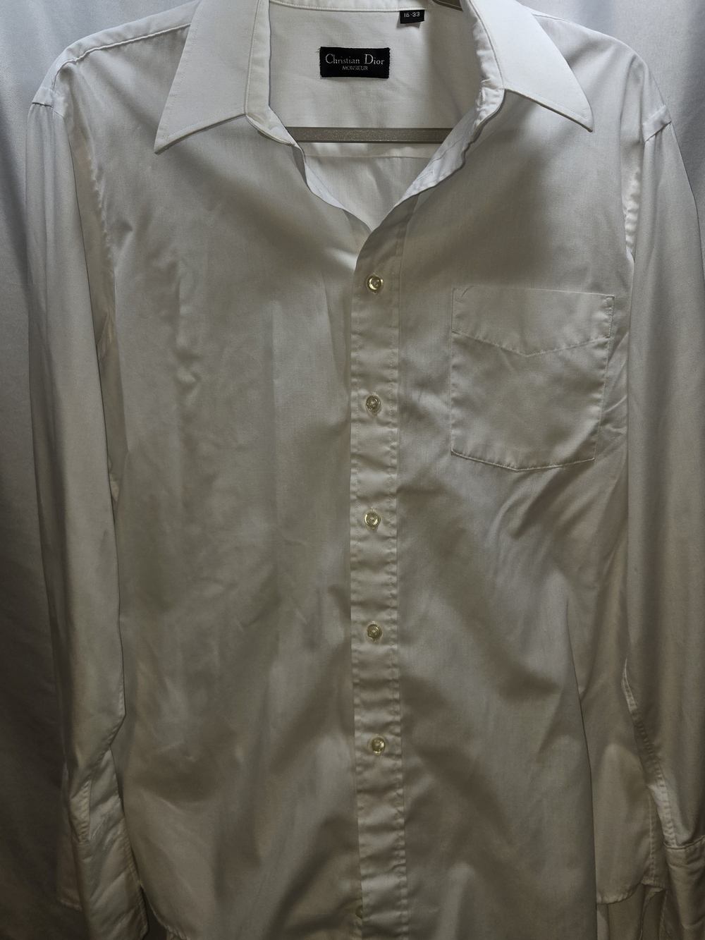 Dior Men’s White Long-Sleeve Dress Shirt
